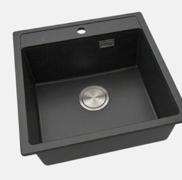 Кухненска мивка 52/51см. черена/Black Pearl